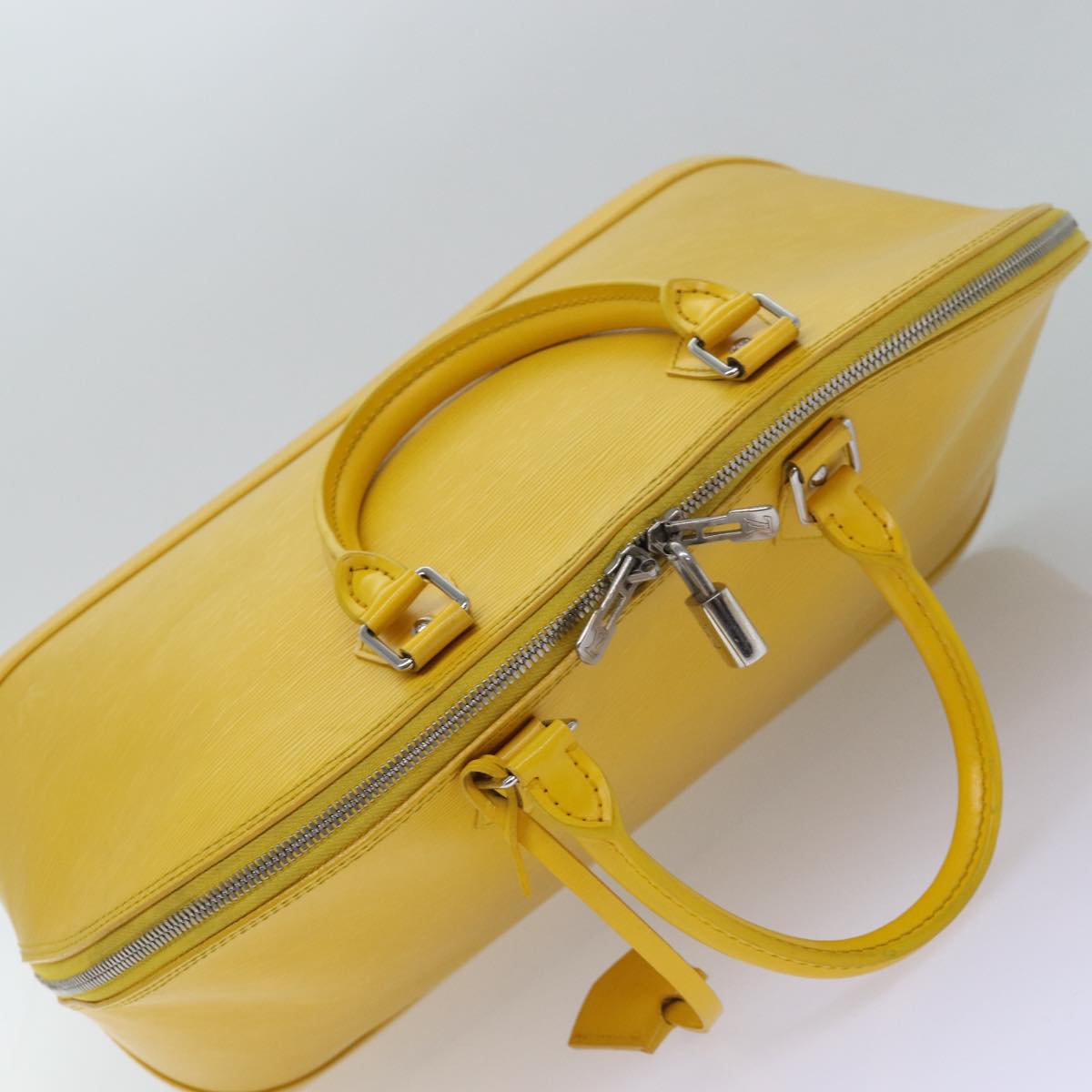 LOUIS VUITTON Epi Alma GM Hand Bag Yellow Citron M40629 LV Auth 80655