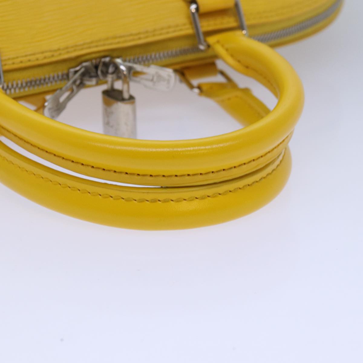 LOUIS VUITTON Epi Alma GM Hand Bag Yellow Citron M40629 LV Auth 80655