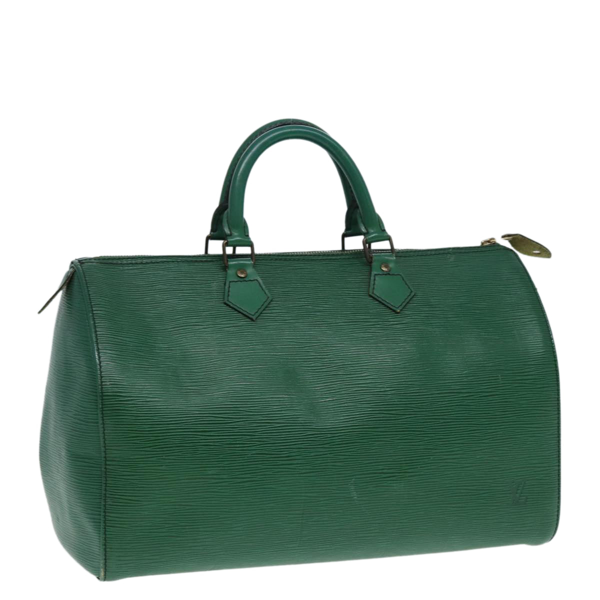 LOUIS VUITTON Epi Speedy 35 Hand Bag Borneo Green M42994 LV Auth 80658