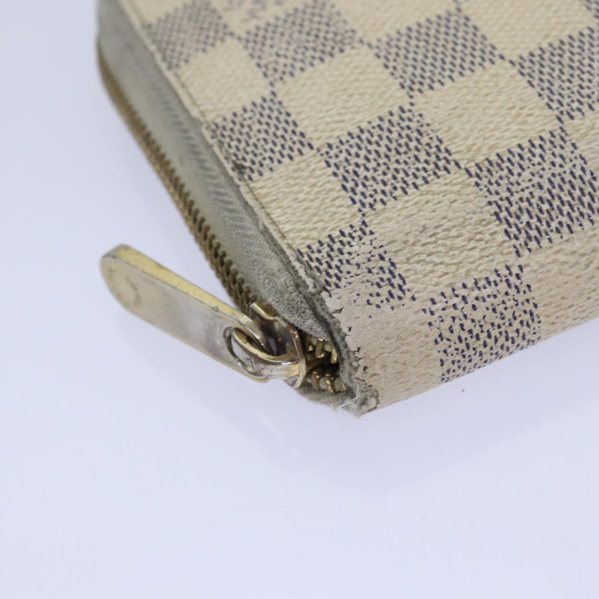 LOUIS VUITTON Damier Azur Zippy Organizer Long Wallet N60012 LV Auth 80668