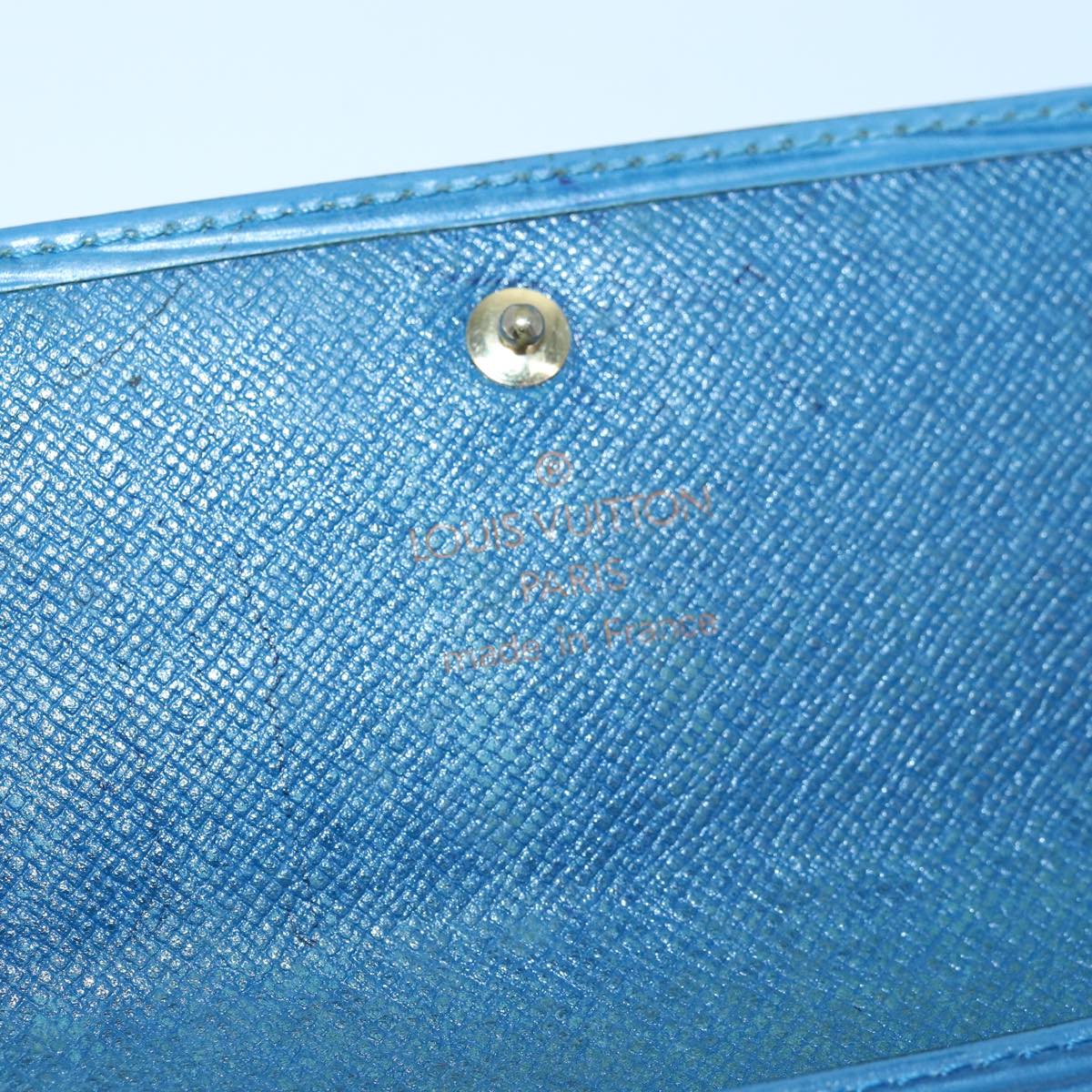 LOUIS VUITTON Epi Pochette Porte Monnaie Credit Wallet Blue M63575 LV Auth 80669