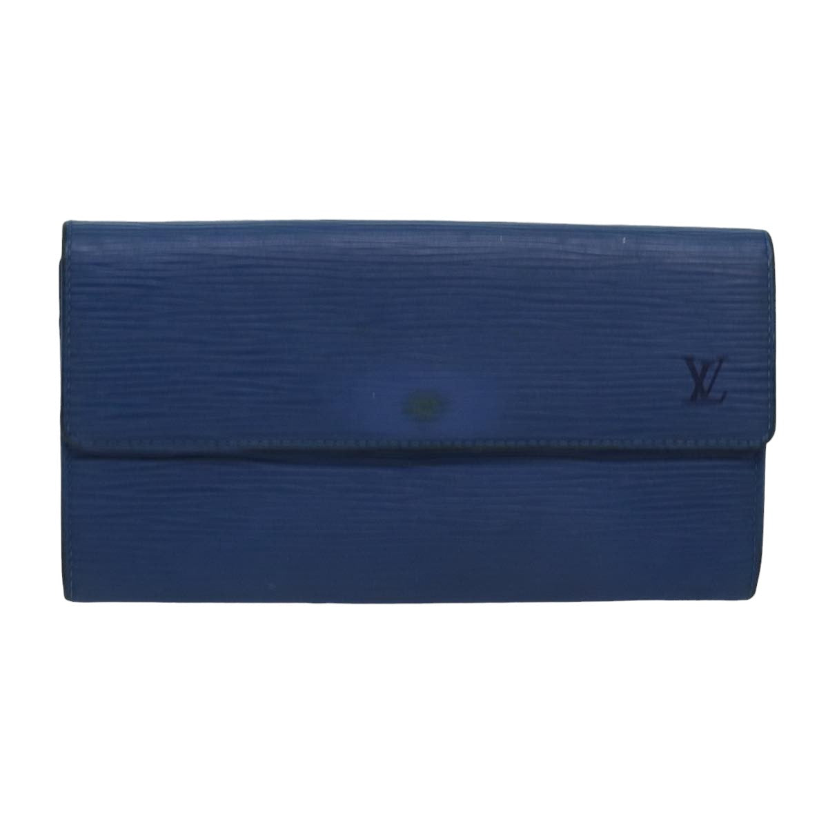 LOUIS VUITTON Epi Pochette Porte Monnaie Credit Wallet Blue M63575 LV Auth 80669