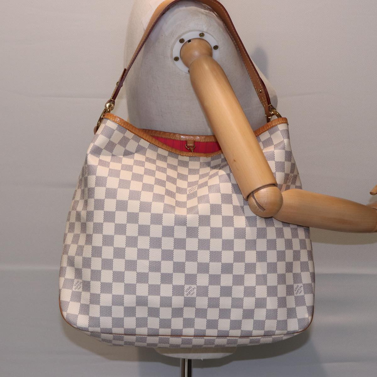 LOUIS VUITTON Damier Azur Delightful PM Shoulder Bag N41447 LV Auth 80676A