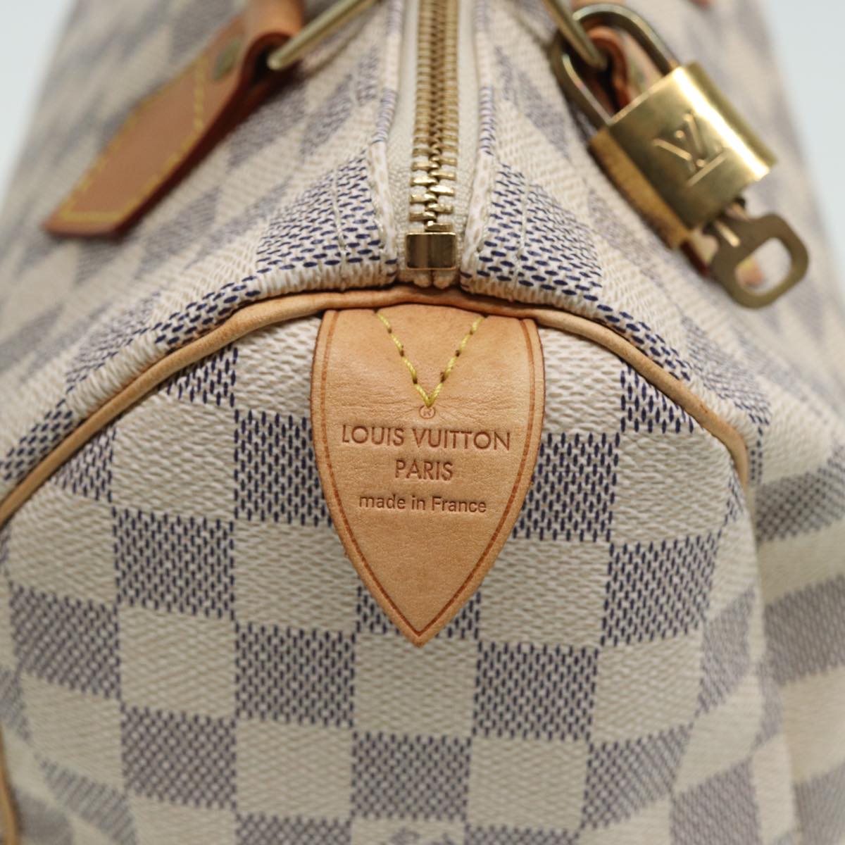 LOUIS VUITTON Damier Azur Speedy 25 Hand Bag N41534 LV Auth 80700