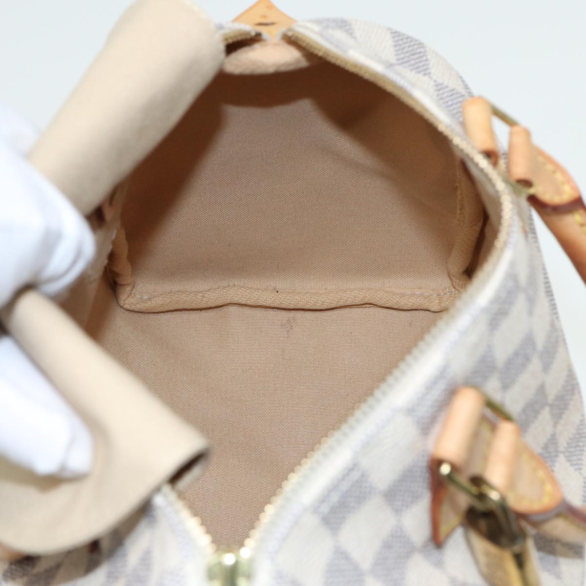 LOUIS VUITTON Damier Azur Speedy 25 Hand Bag N41534 LV Auth 80700