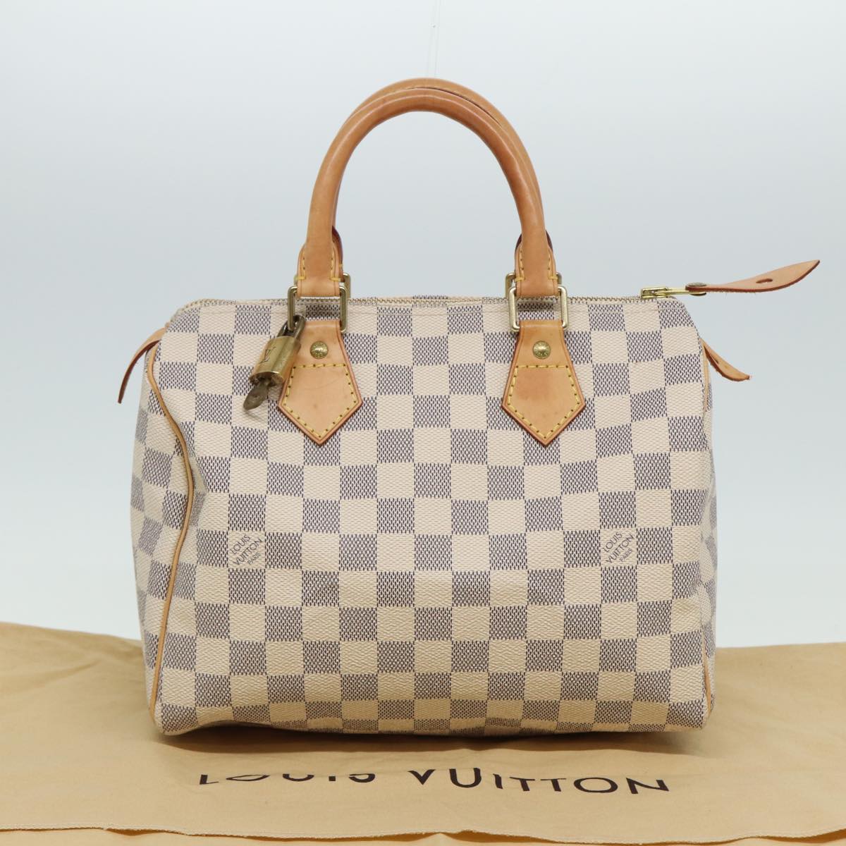 LOUIS VUITTON Damier Azur Speedy 25 Hand Bag N41534 LV Auth 80700