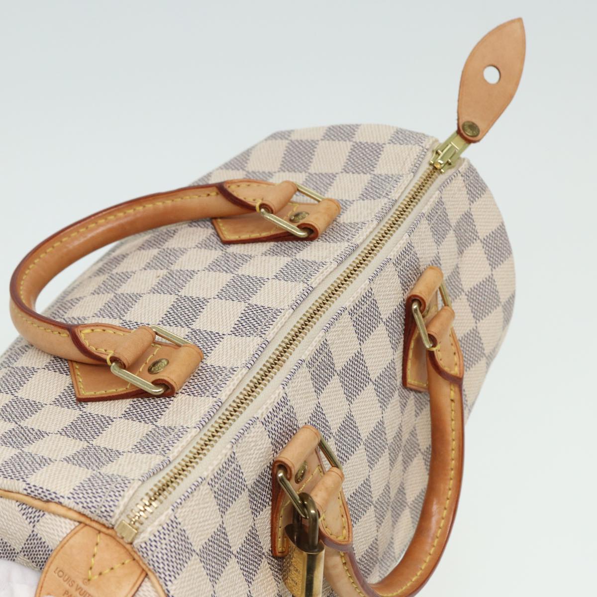 LOUIS VUITTON Damier Azur Speedy 25 Hand Bag N41534 LV Auth 80700