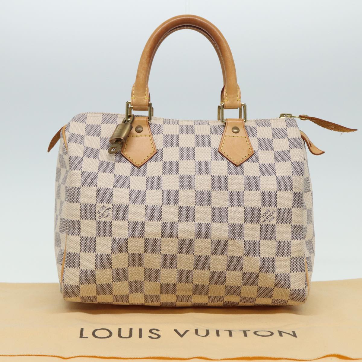 LOUIS VUITTON Damier Azur Speedy 25 Hand Bag N41534 LV Auth 80701