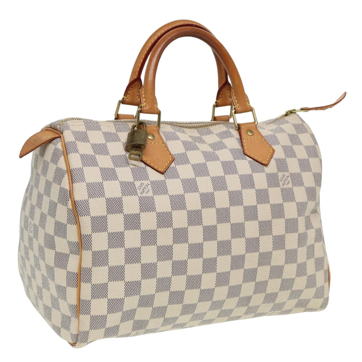 LOUIS VUITTON Damier Azur Speedy 30 Hand Bag N41533 LV Auth 80702