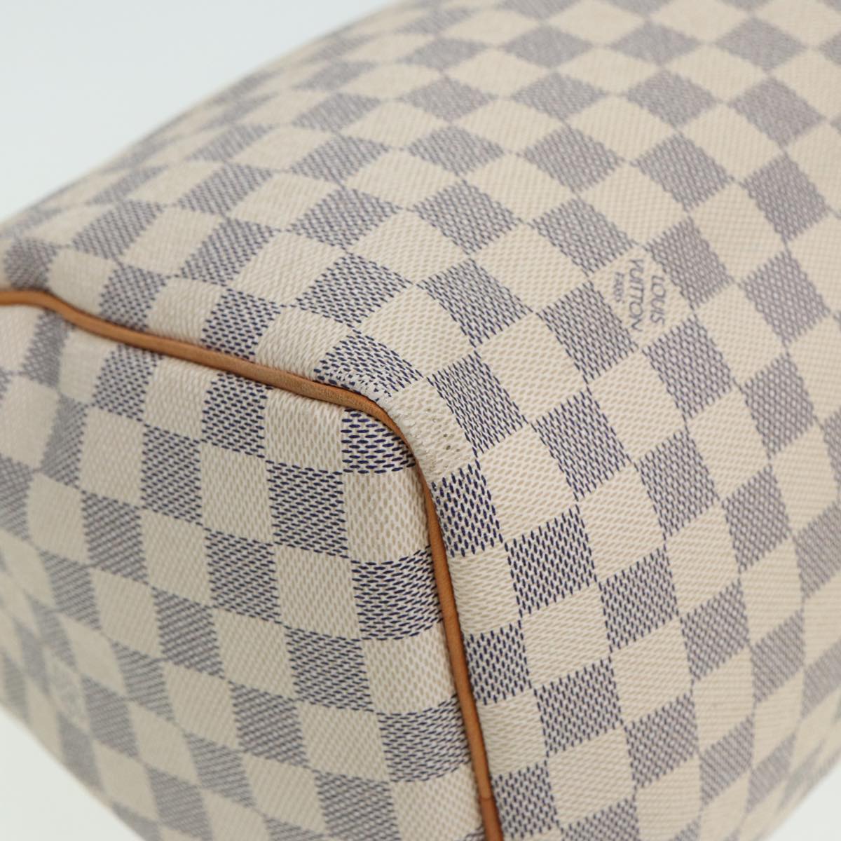 LOUIS VUITTON Damier Azur Speedy 30 Hand Bag N41533 LV Auth 80702