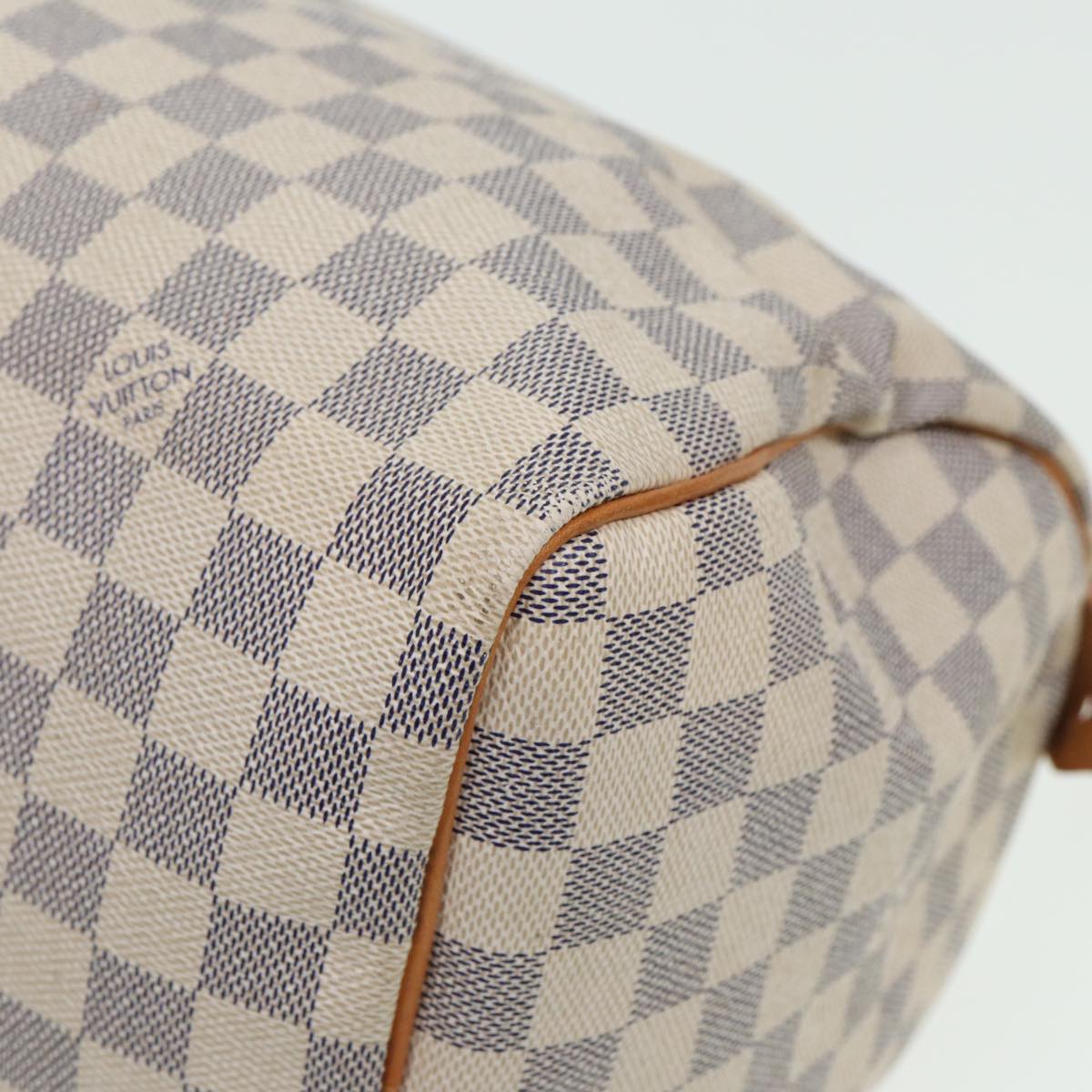 LOUIS VUITTON Damier Azur Speedy 30 Hand Bag N41533 LV Auth 80702