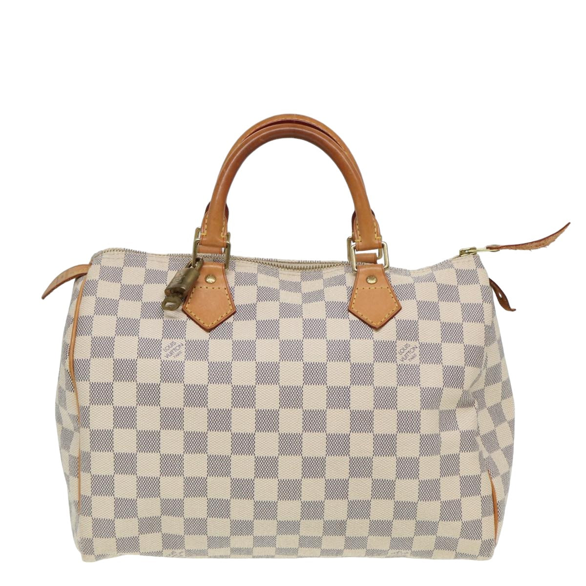 LOUIS VUITTON Damier Azur Speedy 30 Hand Bag N41533 LV Auth 80702