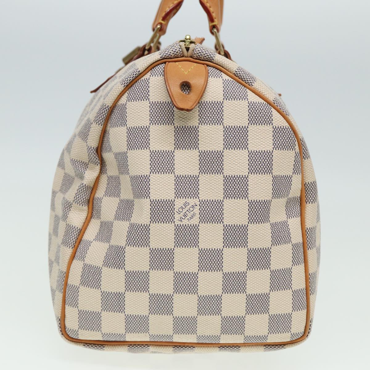 LOUIS VUITTON Damier Azur Speedy 30 Hand Bag N41533 LV Auth 80702