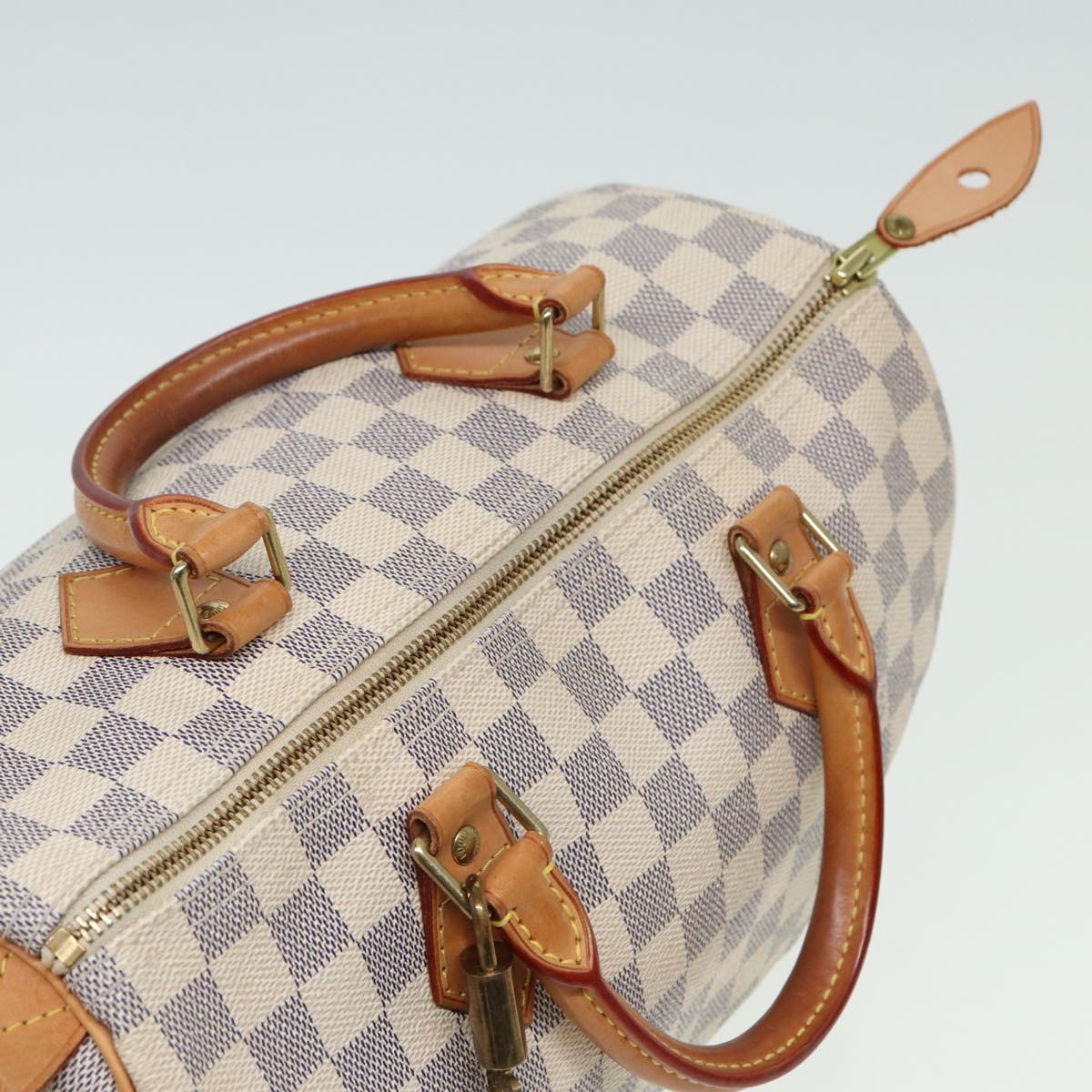 LOUIS VUITTON Damier Azur Speedy 30 Hand Bag N41533 LV Auth 80702