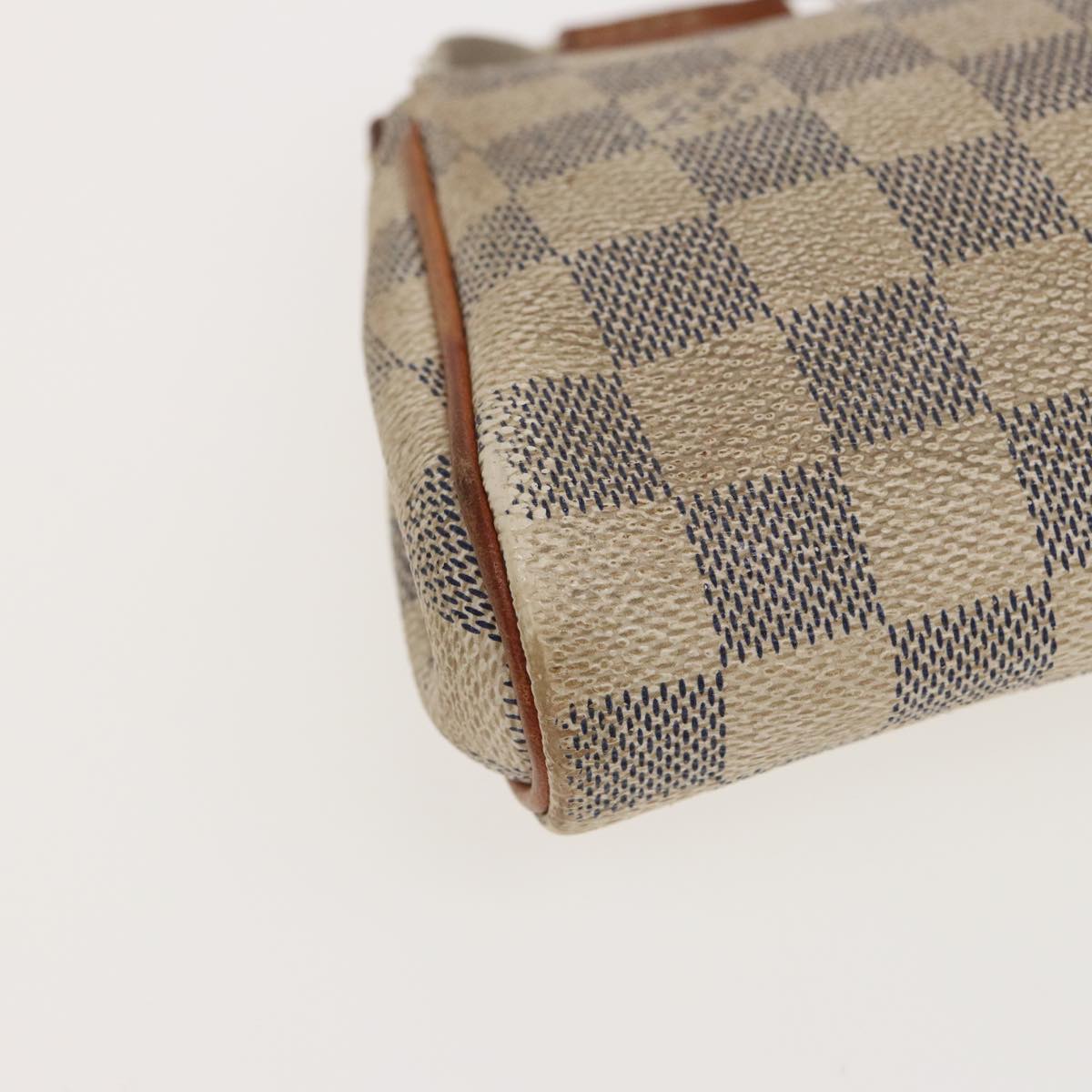 LOUIS VUITTON Damier Azur Eva Shoulder Bag 2way N55214 LV Auth 80718