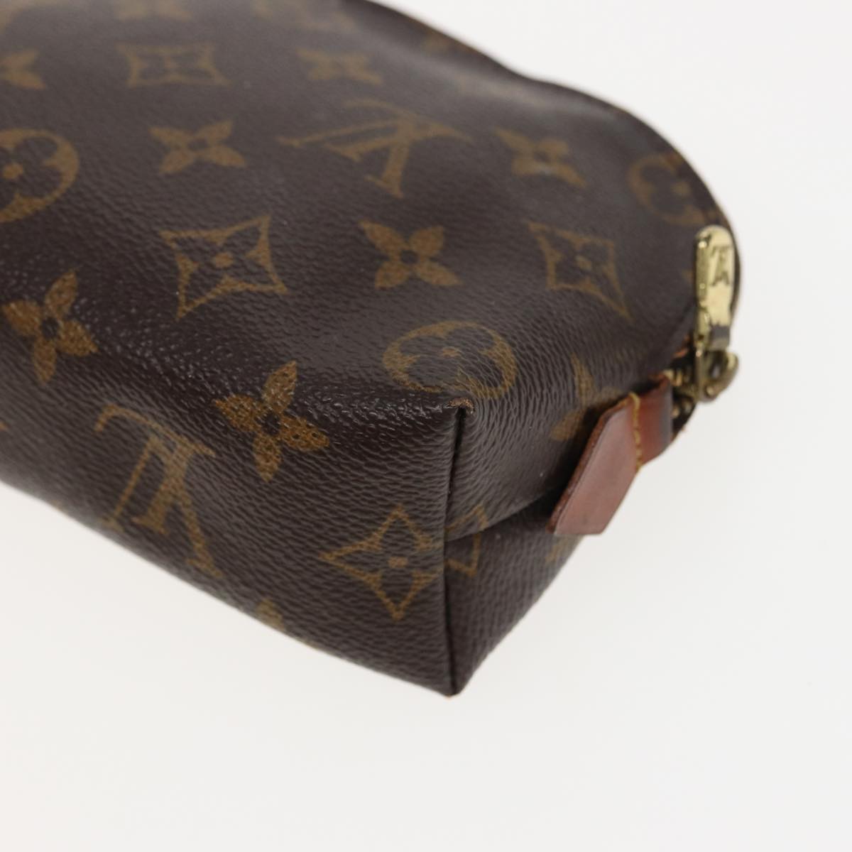 LOUIS VUITTON Monogram Pochette Cosmetic PM Cosmetic Pouch M47515 LV Auth 80720