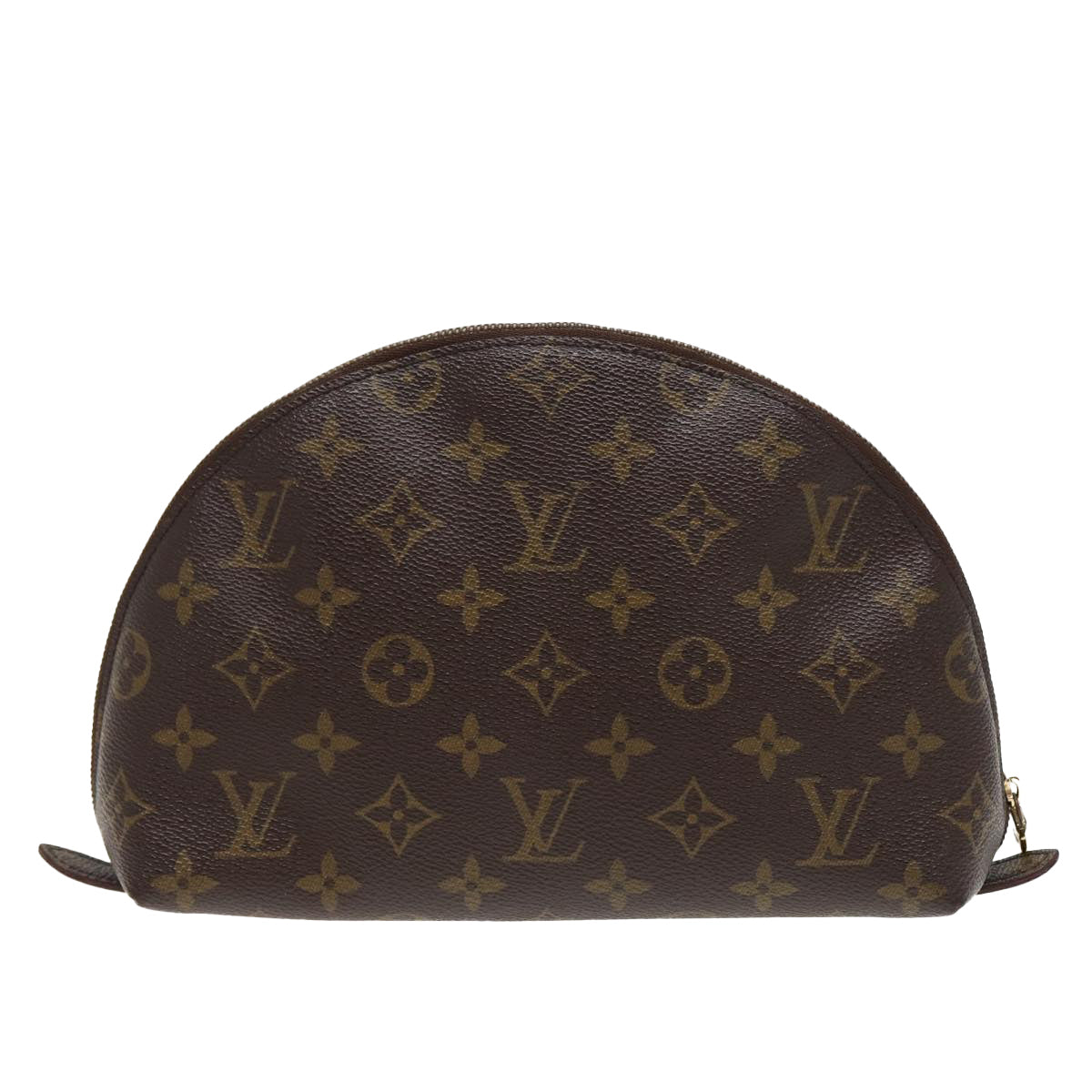 LOUIS VUITTON Monogram Trousse Demi Ronde Cosmetic Pouch M47520 LV Auth 80721 - 0