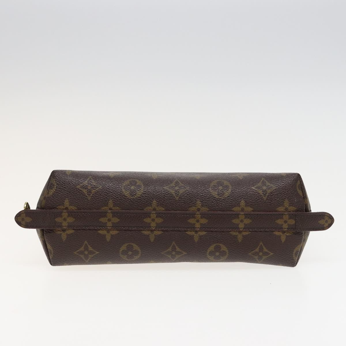 LOUIS VUITTON Monogram Trousse Demi Ronde Cosmetic Pouch M47520 LV Auth 80721