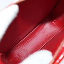 LOUIS VUITTON Monogram Vernis Motto Accessory Pouch Red M91137 LV Auth 80724-9