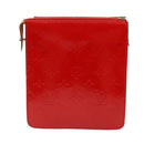 LOUIS VUITTON Monogram Vernis Motto Accessory Pouch Red M91137 LV Auth 80724-2