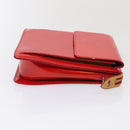 LOUIS VUITTON Monogram Vernis Motto Accessory Pouch Red M91137 LV Auth 80724-3