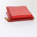 LOUIS VUITTON Monogram Vernis Motto Accessory Pouch Red M91137 LV Auth 80724-5