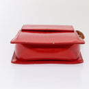 LOUIS VUITTON Monogram Vernis Motto Accessory Pouch Red M91137 LV Auth 80724-6