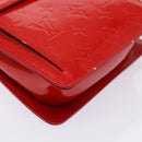LOUIS VUITTON Monogram Vernis Motto Accessory Pouch Red M91137 LV Auth 80724-15