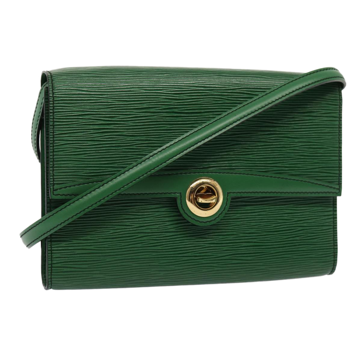 LOUIS VUITTON Epi Pochette Arche Shoulder Bag Green M52574 LV Auth 80726