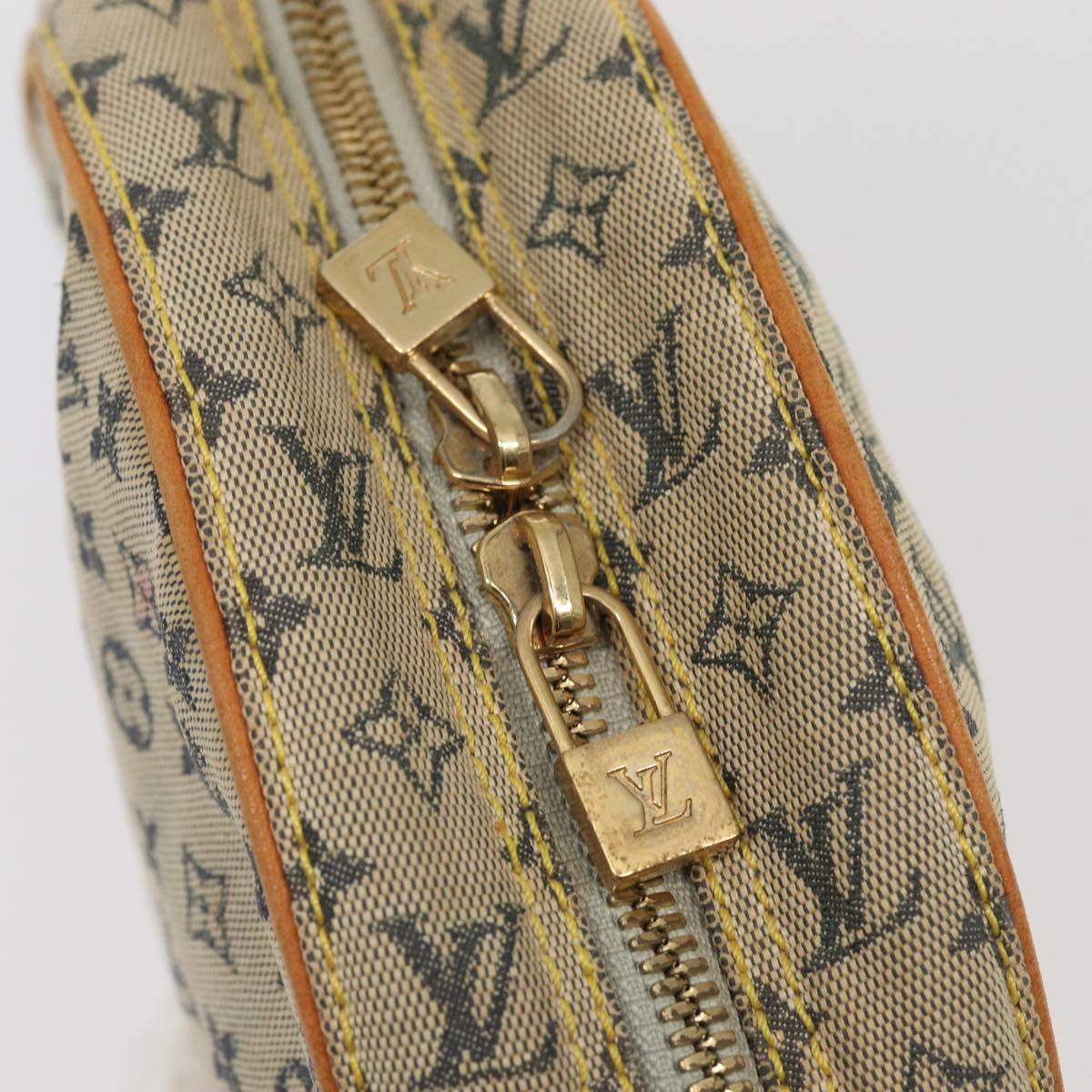 LOUIS VUITTON Monogram Mini Jeanne GM Shoulder Bag Blue M92000 LV Auth 80731