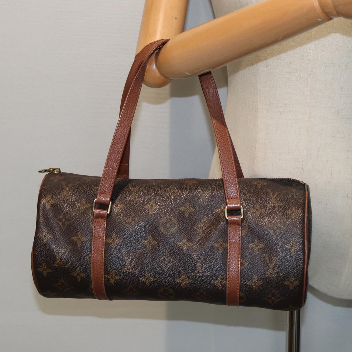 LOUIS VUITTON Monogram Papillon 30 Hand Bag M51385 LV Auth 80742