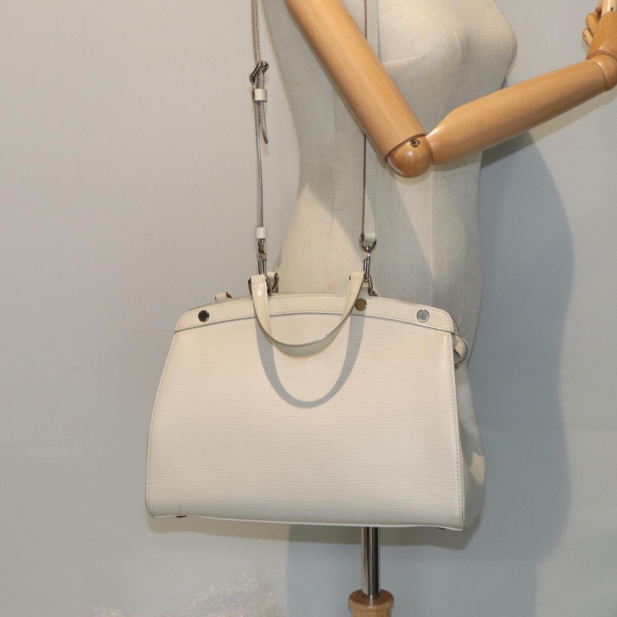 LOUIS VUITTON Epi Blair MM Hand Bag 2way White Yvoire M40330 LV Auth 80771