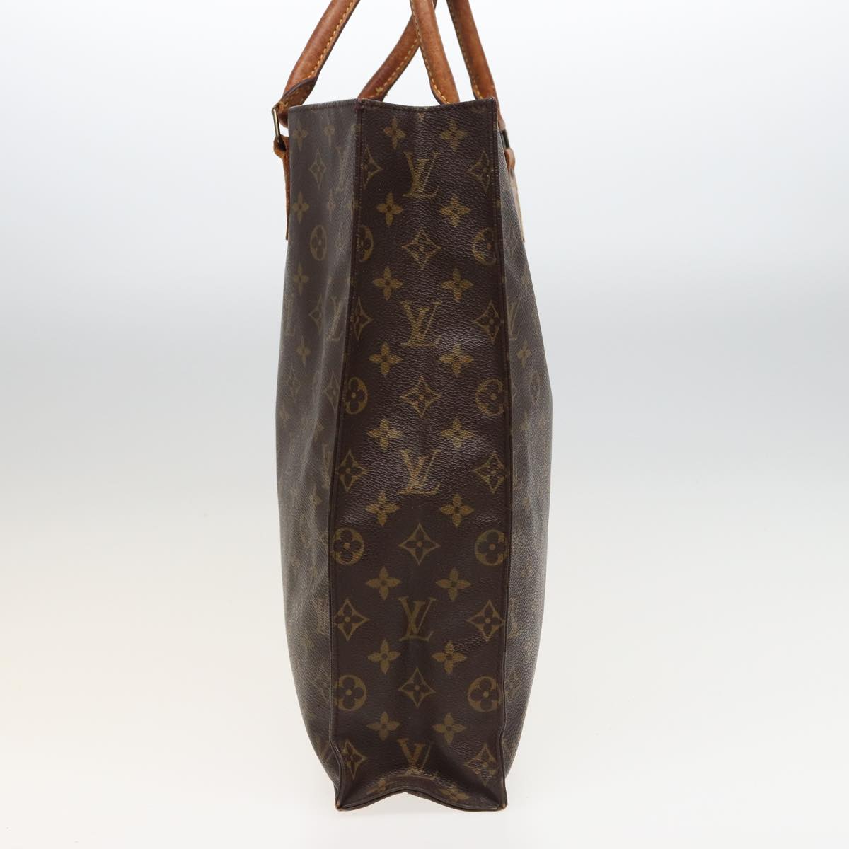 LOUIS VUITTON Monogram Sac Plat Hand Bag M51140 LV Auth 80781