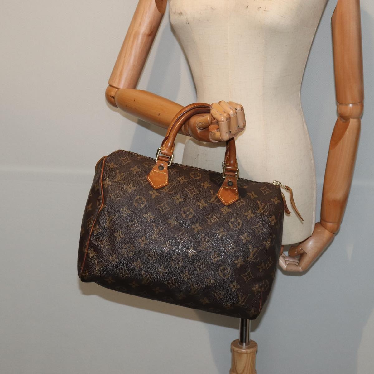 LOUIS VUITTON Monogram Speedy 30 Hand Bag M41526 LV Auth 80784