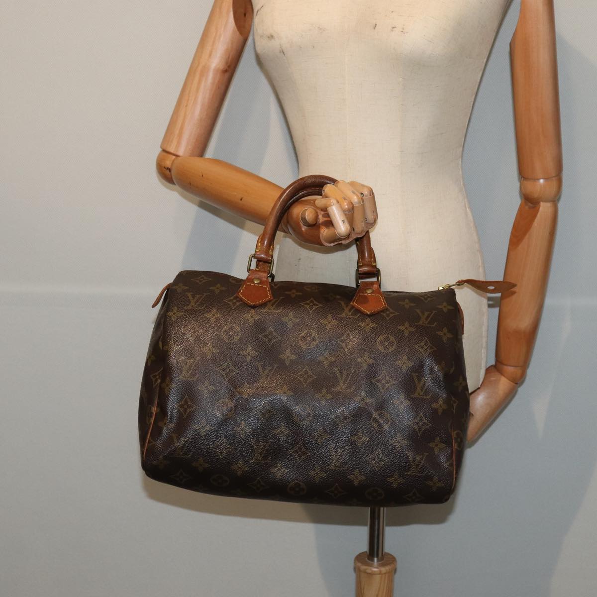 LOUIS VUITTON Monogram Speedy 30 Hand Bag M41526 LV Auth 80787