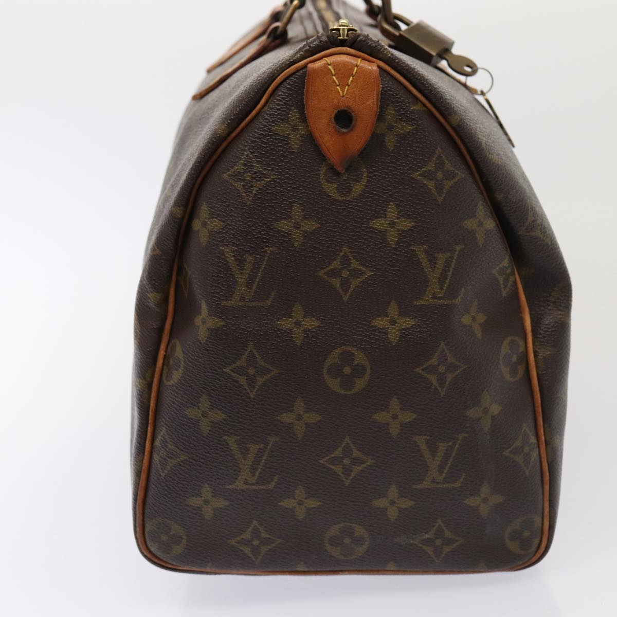 LOUIS VUITTON Monogram Speedy 35 Hand Bag M41524 LV Auth 80788