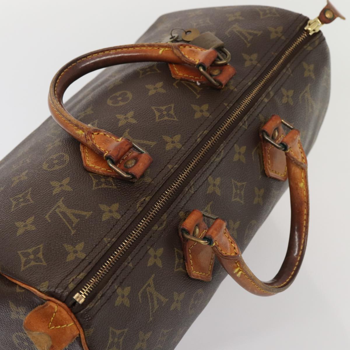 LOUIS VUITTON Monogram Speedy 35 Hand Bag M41524 LV Auth 80788