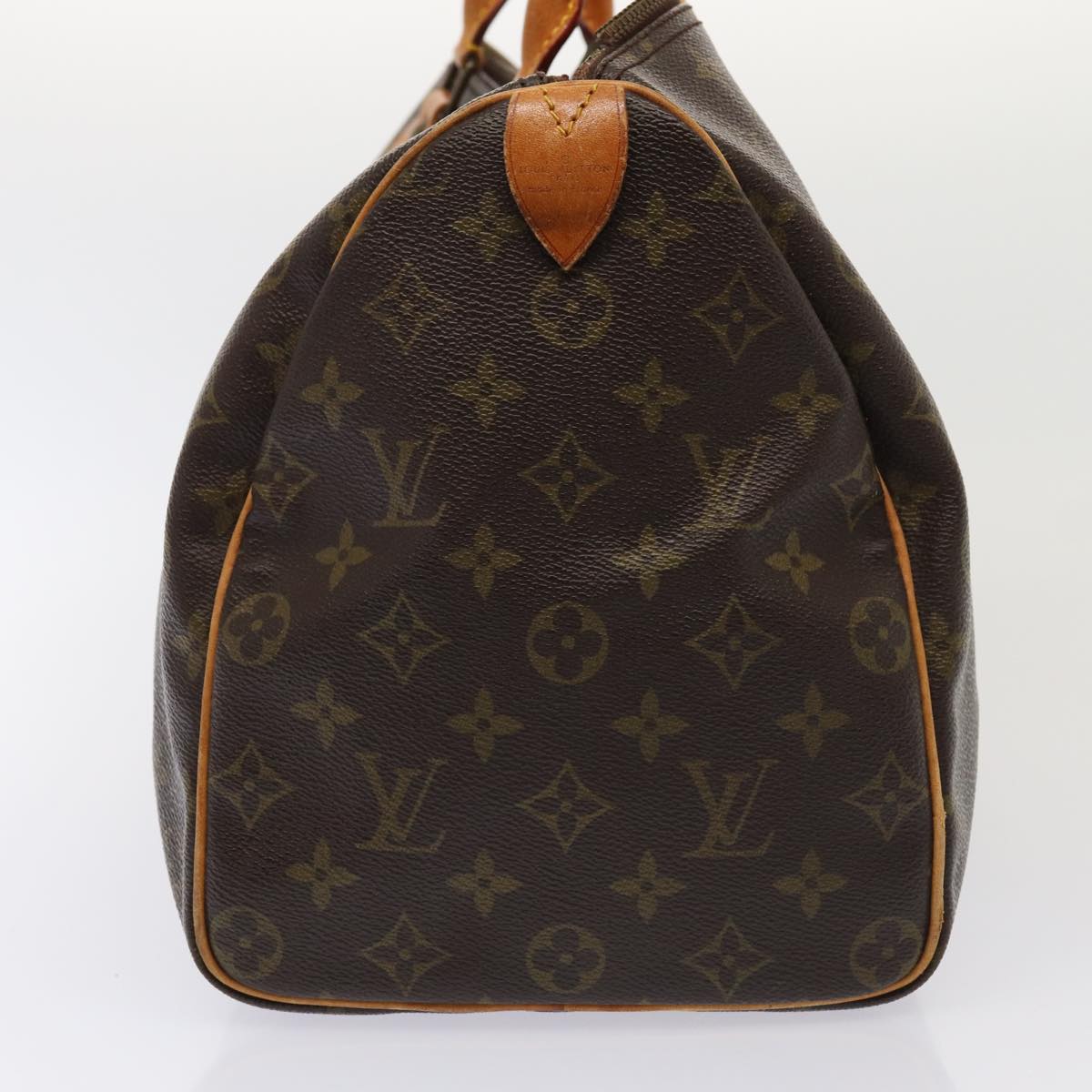 LOUIS VUITTON Monogram Speedy 35 Hand Bag M41524 LV Auth 80791