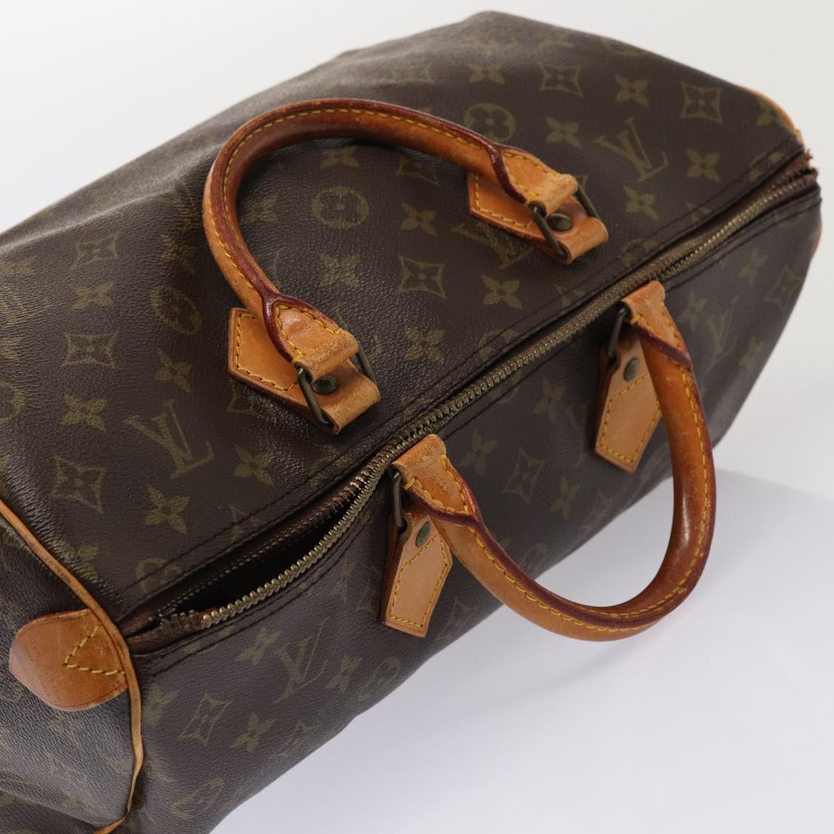 LOUIS VUITTON Monogram Speedy 35 Hand Bag M41524 LV Auth 80791