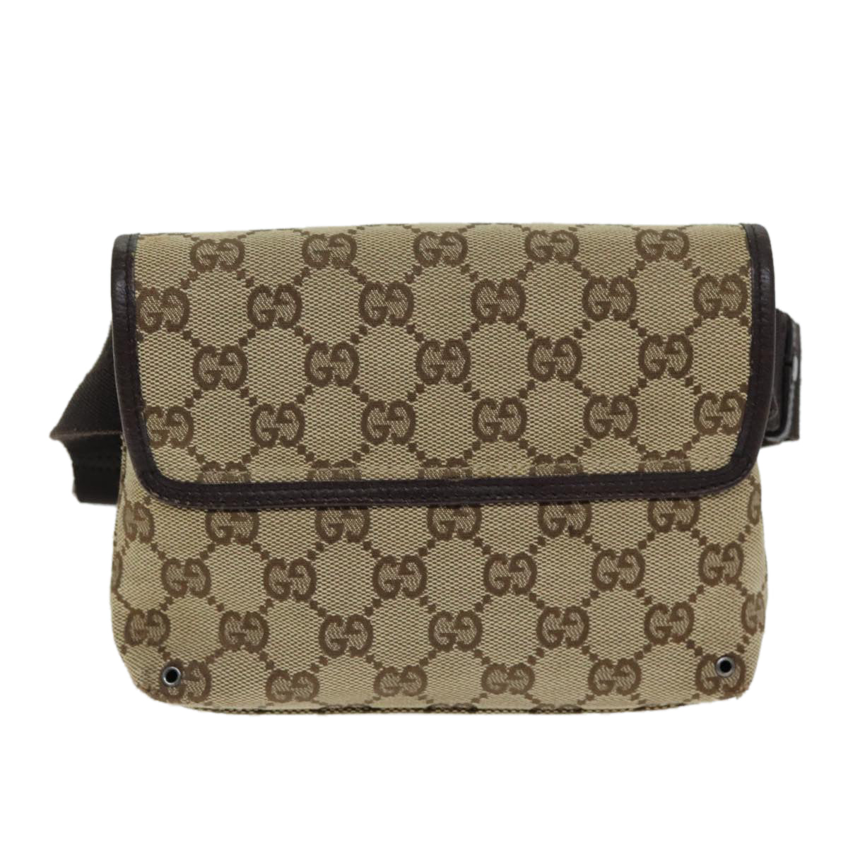 GUCCI GG Canvas Shoulder Bag Beige 92543 Auth 80802