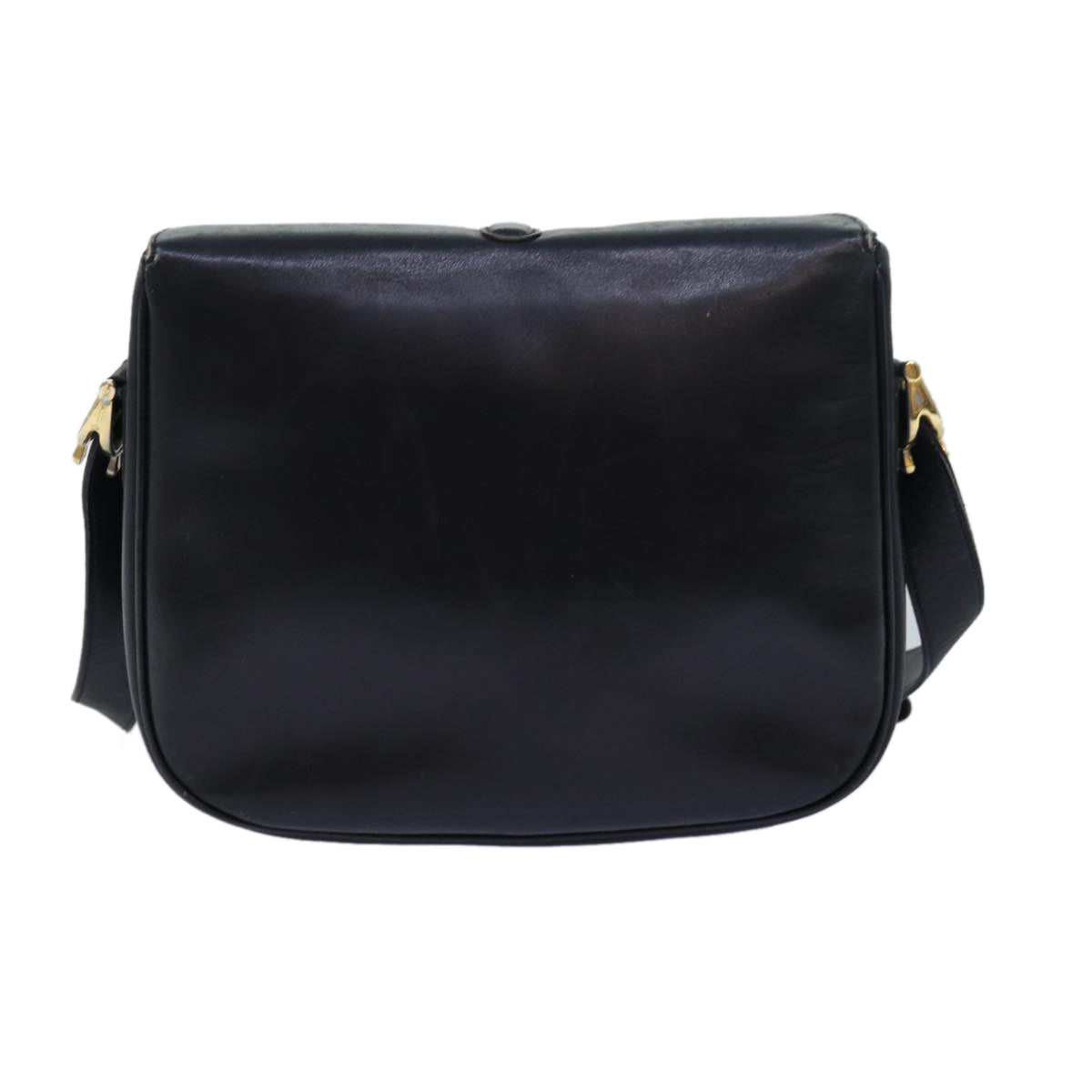 CELINE Shoulder Bag Leather Black Auth 80811 - 0