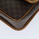 CELINE Macadam Canvas Shoulder Bag PVC Leather Brown Auth 80818-15