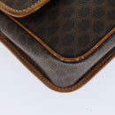 CELINE Macadam Canvas Shoulder Bag PVC Leather Brown Auth 80818-16