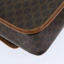 CELINE Macadam Canvas Shoulder Bag PVC Leather Brown Auth 80818-18