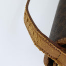 CELINE Macadam Canvas Umhängetasche PVC Leder Braun Auth 80818-10