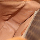 CELINE Macadam Canvas Shoulder Bag PVC Leather Brown Auth 80818-19