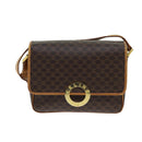 CELINE Macadam Canvas Umhängetasche PVC Leder Braun Auth 80818-13