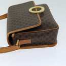 CELINE Macadam Canvas Umhängetasche PVC Leder Braun Auth 80818-3