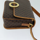 CELINE Macadam Canvas Shoulder Bag PVC Leather Brown Auth 80818-4