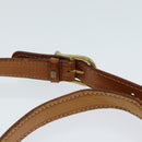 CELINE Macadam Canvas Umhängetasche PVC Leder Braun Auth 80818-14